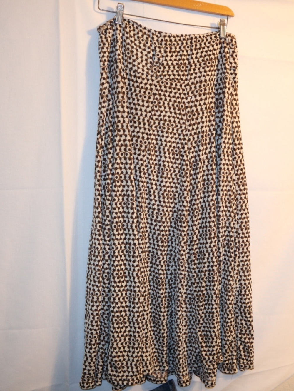 Anthropologie Lapis Geomtric Brown Midi Skirt Size XL - Picture 5 of 12